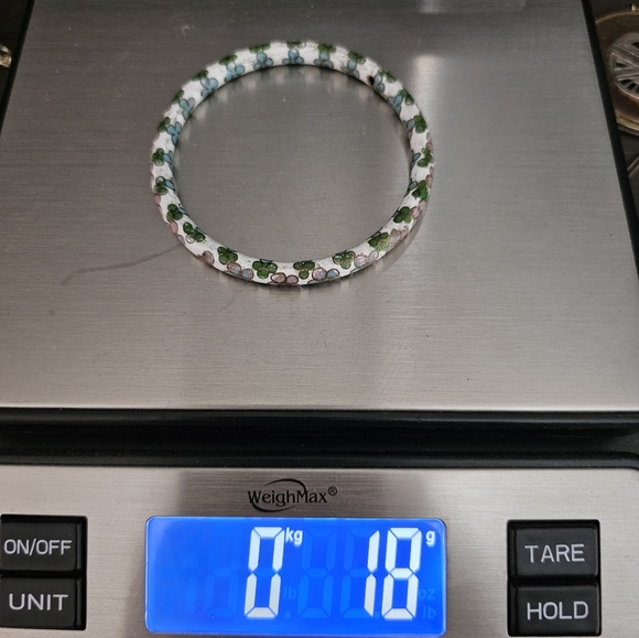 SET! Green Jade 925 Sterling Silver Cage Necklace with Cloisonne Bracelet SET! - Picture 15 of 15